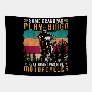 Some Grandpas Play Bingo Real Grandpas Ride Motorcycles Tapestry