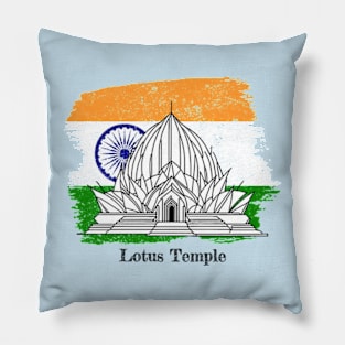 Lotus Temple India Pillow