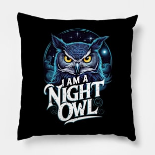 Embrace the Night: I am a Night Owl T-shirt Pillow