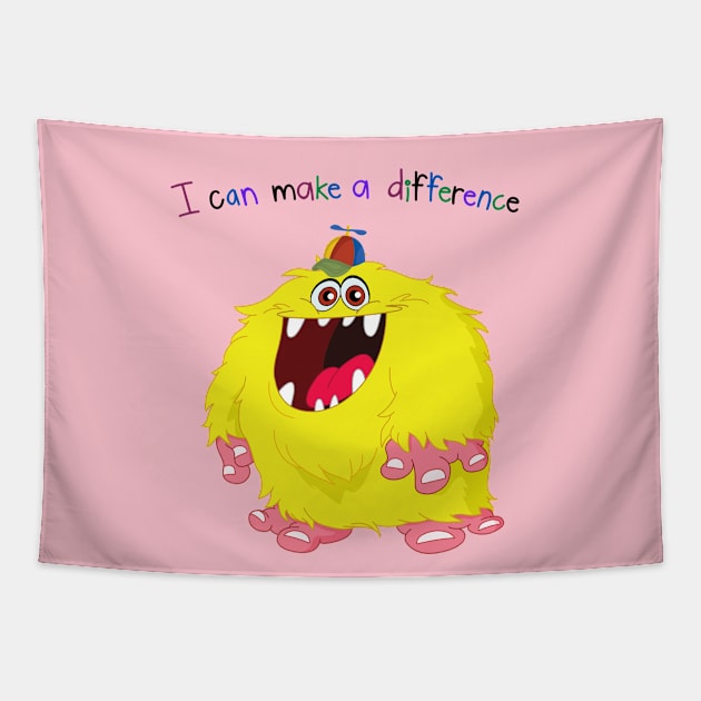 I Can Make A Difference Big Foot Monster Tapestry by AlmostMaybeNever