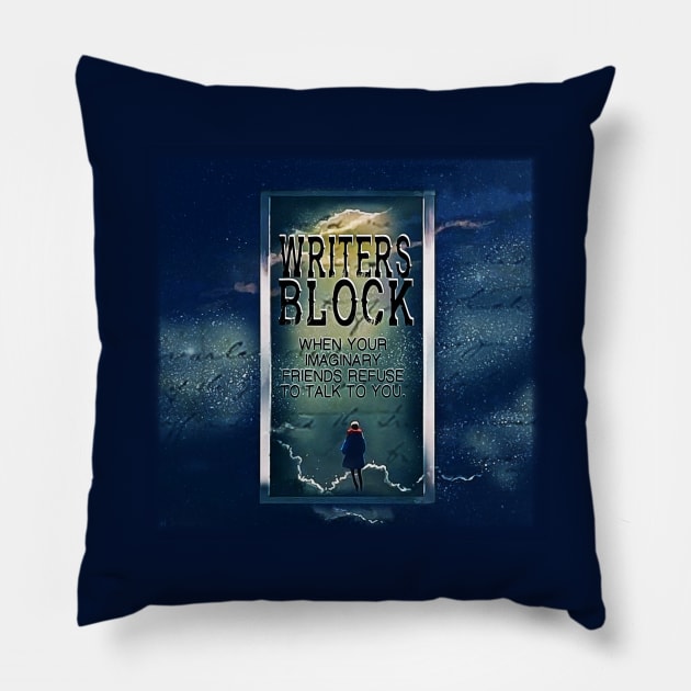 Writer's Block Pillow by WichitaRed