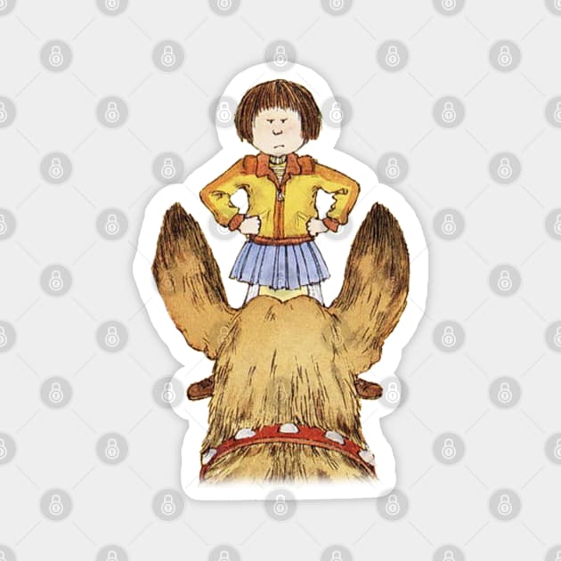 Ramona The Brave | Beverly Clearly Magnet by bubble_designer