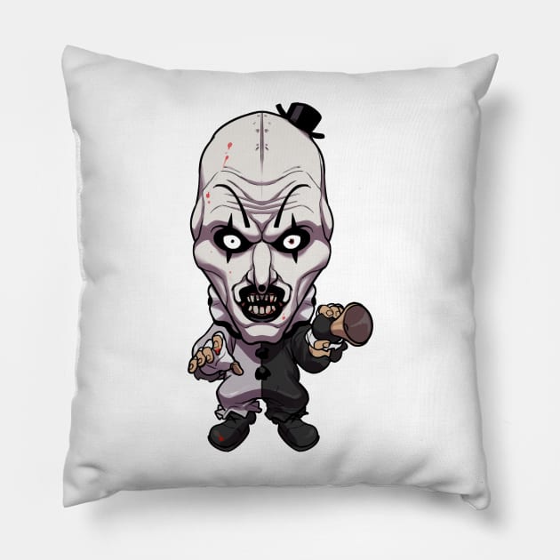 Art The Clown Terrifier Pillow by Casey Edwards