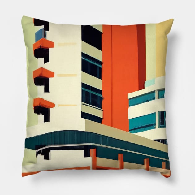 Minimalist City House Pillow by maxcode