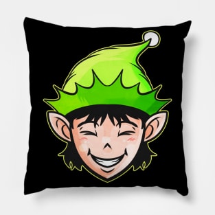 Cute Kawaii Christmas Elf For Christmas Pillow