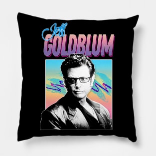 Jeff Goldblum Retro 80s Styled Aesthetic Design Pillow