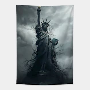 Statue of Liberty: America a Shambled Nation Tapestry