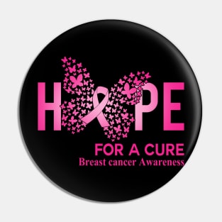 Hope For A Cure Butterfly Gift Breast cancer 2 Pin