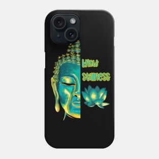 Know Stillness Meditating Buddha Head Lotus Buddhist Saying Phone Case