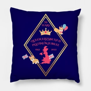 Queen's Platinum Jubilee Garden Tea Party Pillow