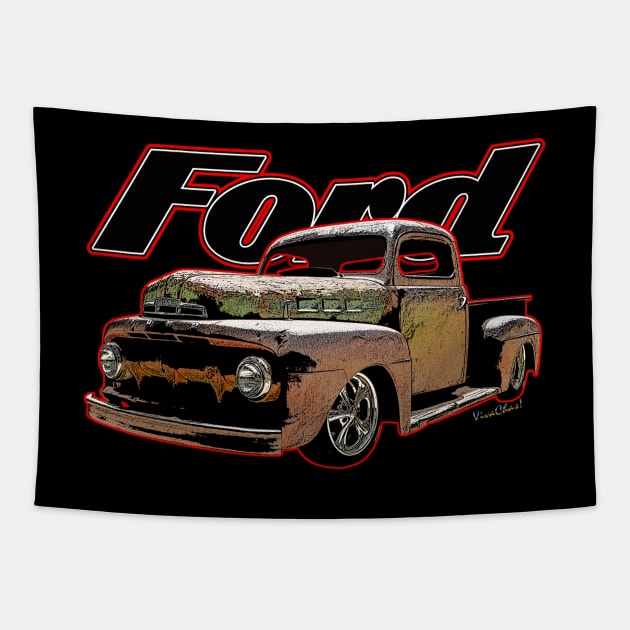 Ratty Ford Pickup Tapestry by vivachas