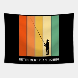 Retirement Plan Fishing Funny Fishing Tapestry