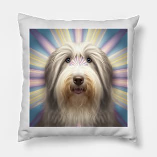 Fractal Design of A Bearded Collie Pillow