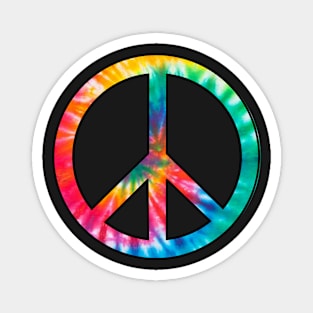 Tie - Dye Peace Sign Magnet