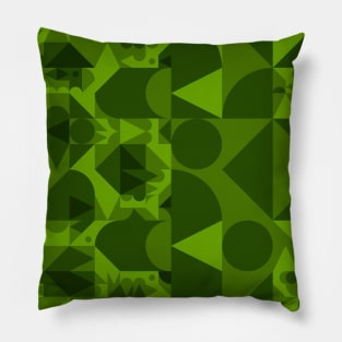 green abstract shapes Pillow