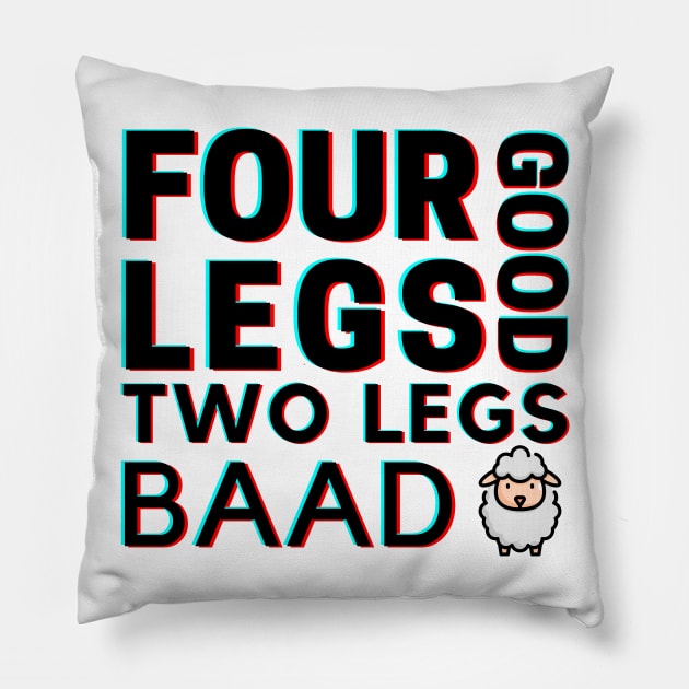 Four Legs Good Pillow by JaunzemsR