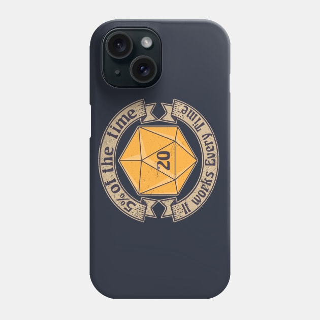 5 Percenter d20 v2 GOLD Phone Case by KennefRiggles