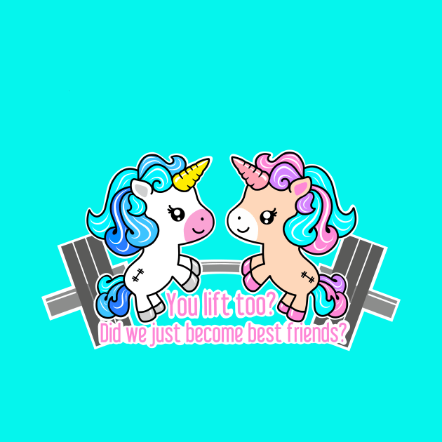 Unicorn fitness friends by TimAddisonArt