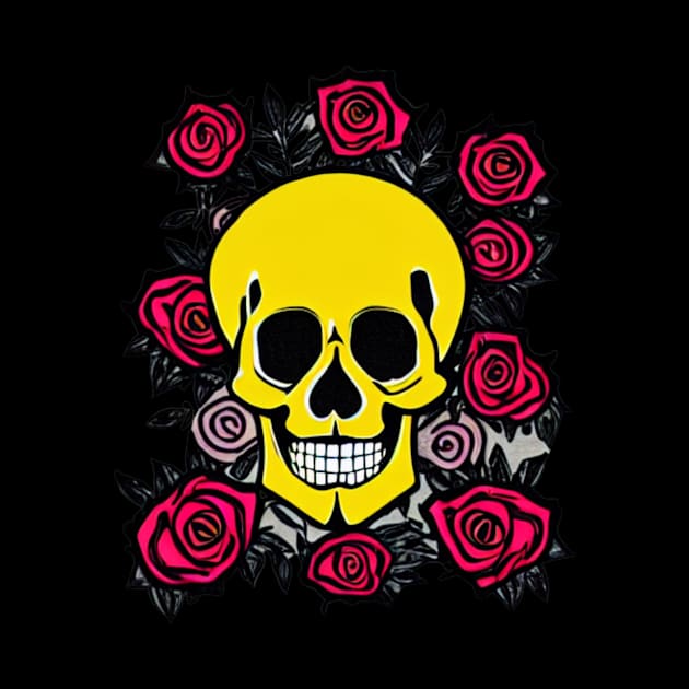 Skull And Roses by divawaddle