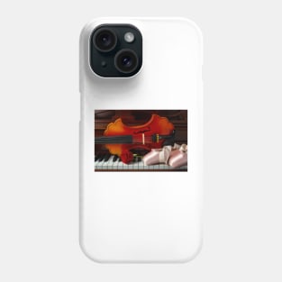Baroque Violin And Ballet Slippers With Red Rose Phone Case
