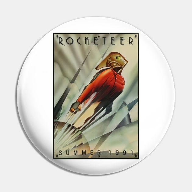 Rocketeer Movie Poster Shirt - Art Deco Pin by HipHopTees