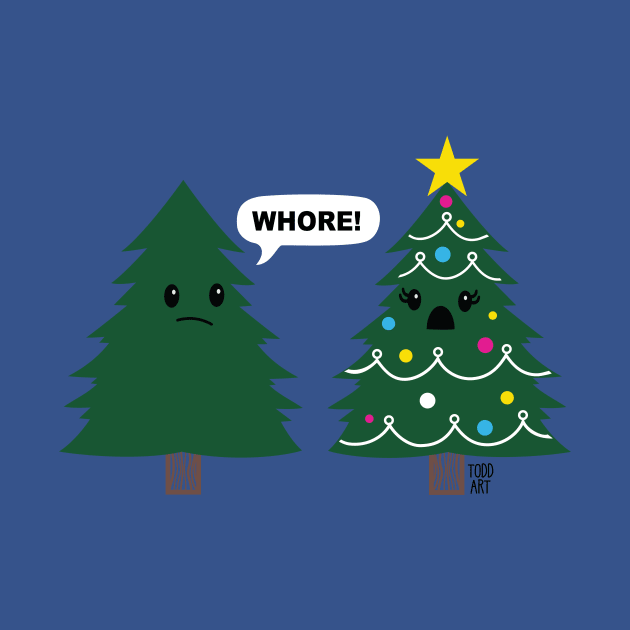 XMAS TREE WHORE by toddgoldmanart