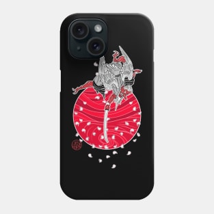 Tengu and sword in the typhoon Phone Case