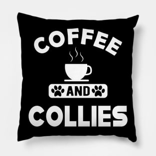 Collie dog - Coffee and collies Pillow