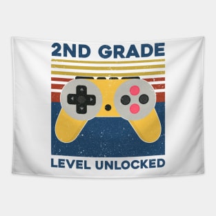 Kids 2nd Grade Level Unlocked Back To School Video Gamer Tapestry