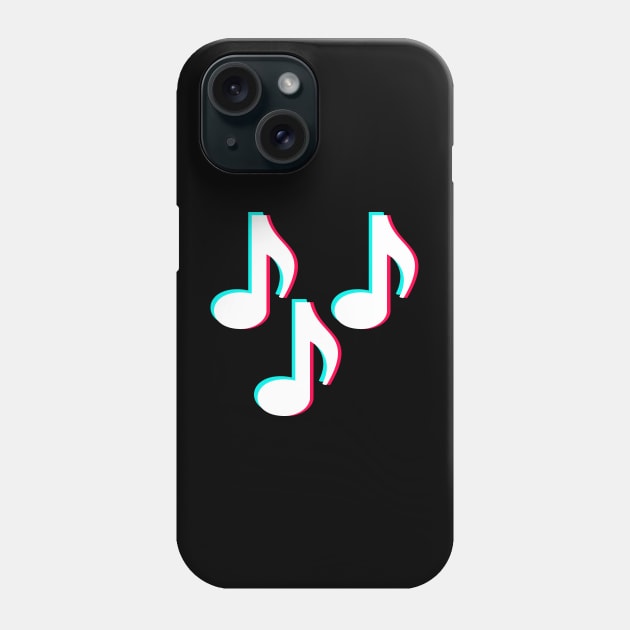 TikTok Music Notes White Phone Case by ThingyDilly