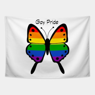 Gay Pride Butterfly Tapestry