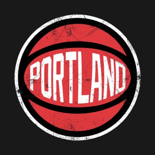 Portland Retro Ball - Black T-Shirt