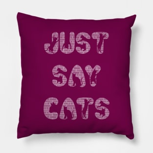 Cat Lovers Cute purr paws meow tees Pillow