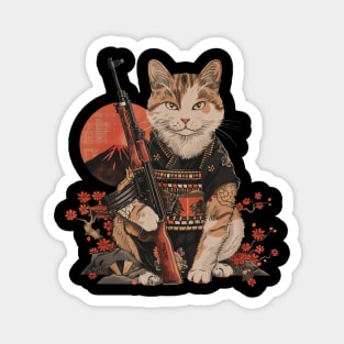 The Kalashnikov Cat Japanese Art Magnet