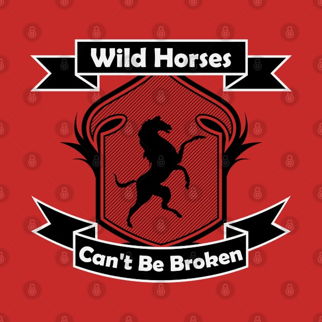 Emblem Wild Horses Cannot Be Broken by Ultra Silvafine