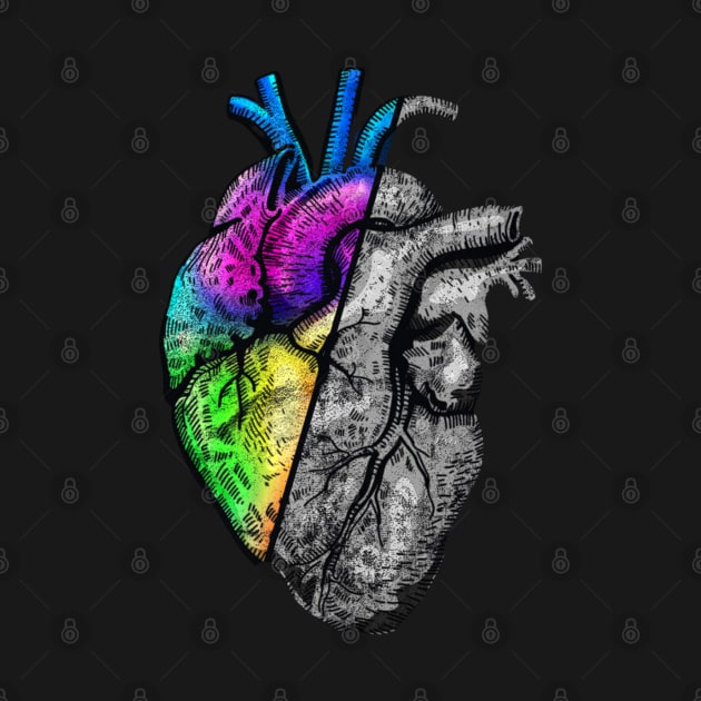 Heart in half colorful by mehdime