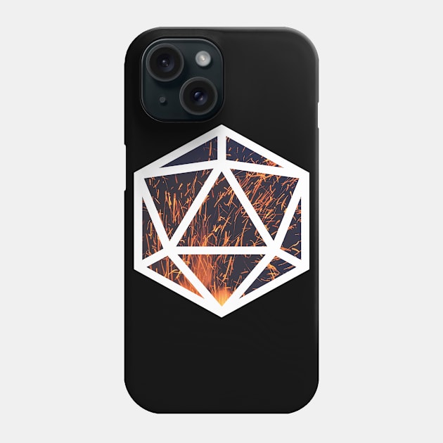 D20 Decal Badge - Dragon's Heart Phone Case by aaallsmiles