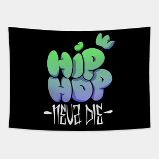 Hip Hop - Neva Die - Kurzarm Weiß HipHop Musik Tapestry