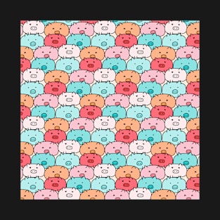 Lovely Pig Pattern T-Shirt