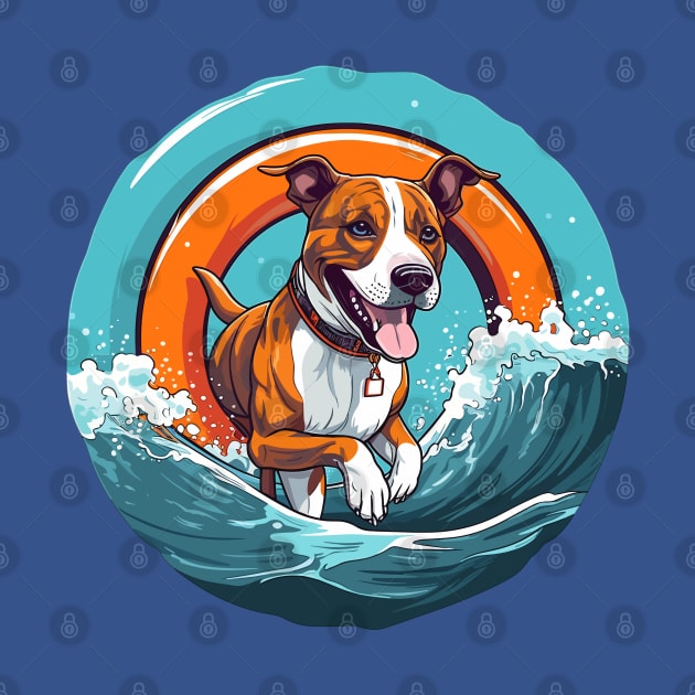 Water Rescuer Amstaff: Lifesaving Guardian by Cute Dogs AI