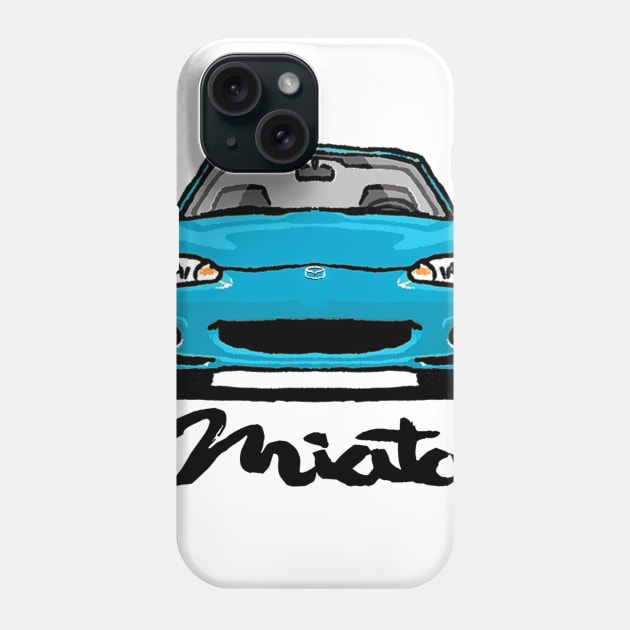 MX5 Miata NB Light Blue Phone Case by Woreth