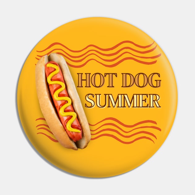 Hot Dog Summer, Actual Hotdog Pin by CursedContent