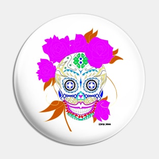 white luxury catrina ecopop Pin