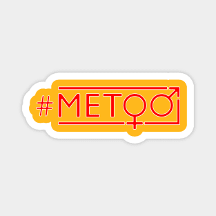 hashtag metoo - gender symbols - red Magnet