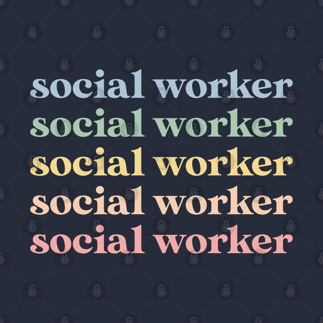 Social Worker Gift Retro Social Worker by kmcollectible