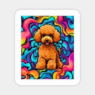 Psychedelic Toy Poodle Magnet