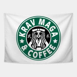 KRAV MAGA AND COFFEE - FUNNY KRAV MAGA Tapestry