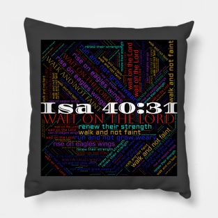 Wait on the Lord in Black Pillow