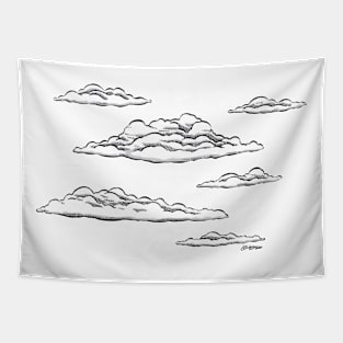 Peaceful Clouds with a touch of grey Tapestry