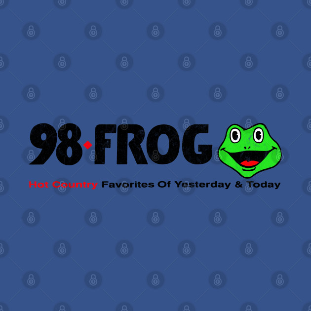98 Frog / Vintage Faded Style Defunct Country Radio Station - Country Music Designs - T-Shirt